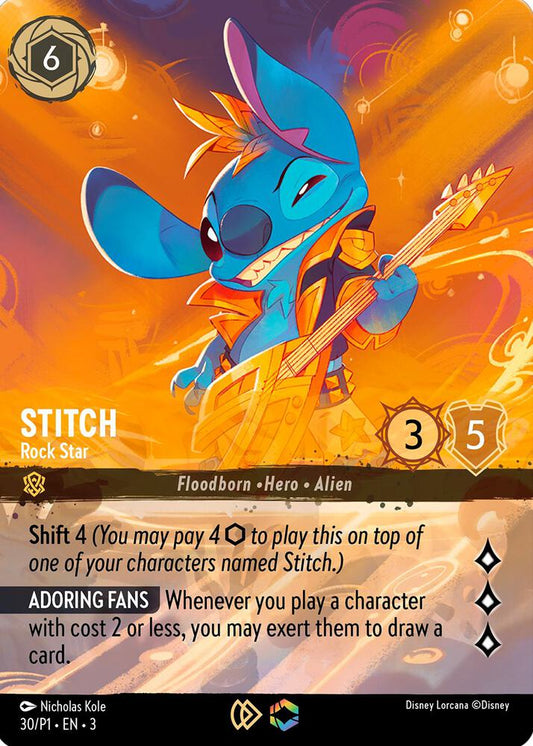 Stitch - Rock Star (Store Championship) | Disney Lorcana Promo Cards #30