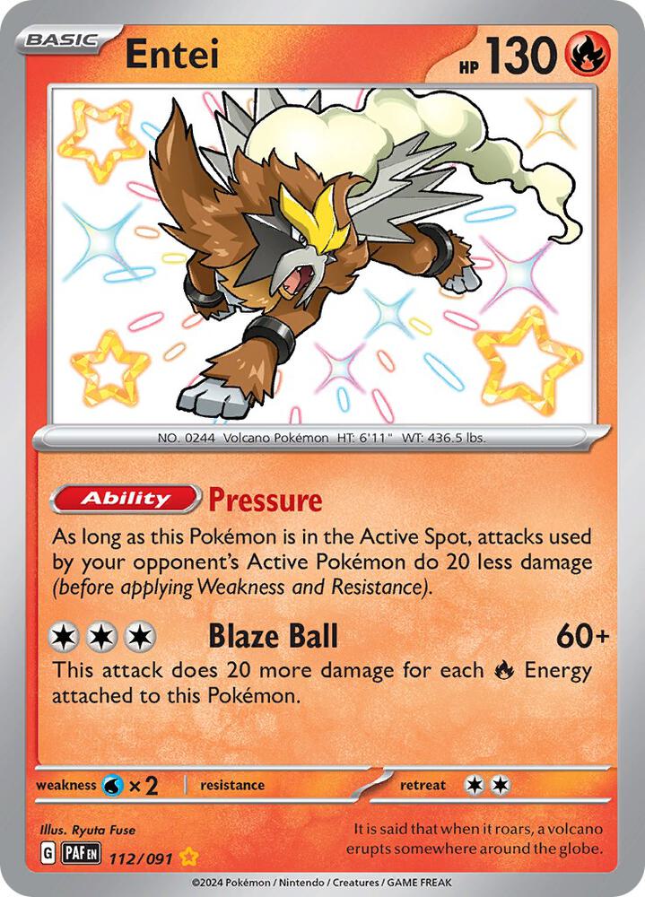 Entei | SV: Paldean Fates #112/091