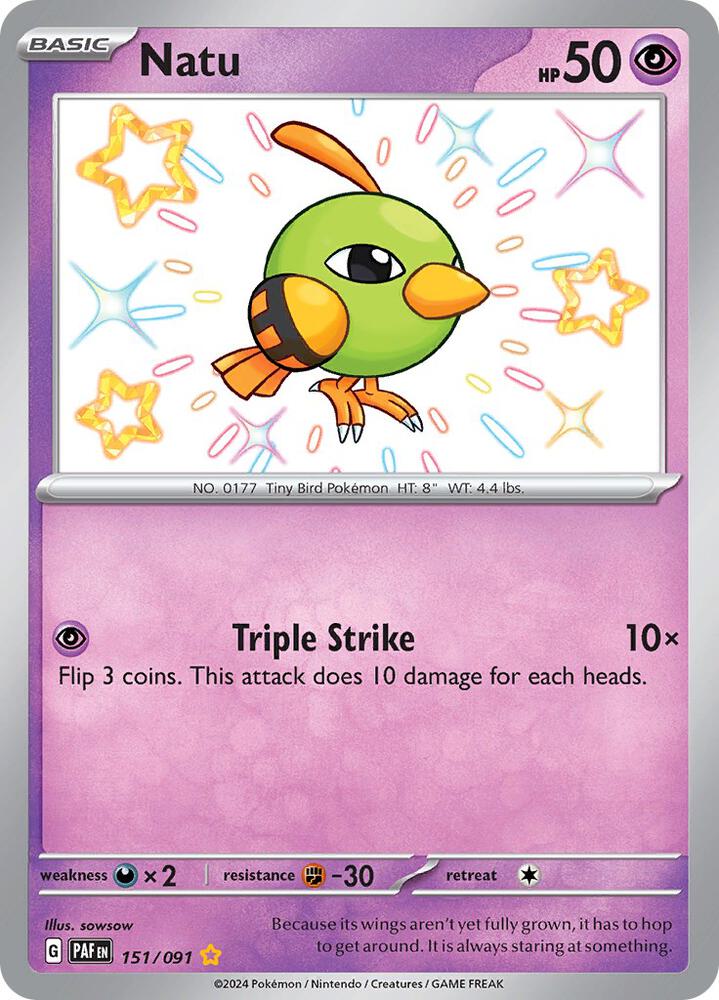 Natu - 151/091 | SV: Paldean Fates #151/091