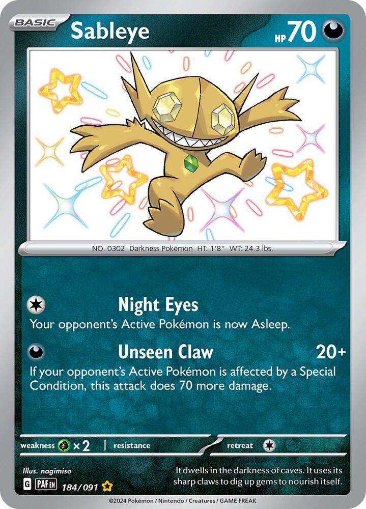 Sableye | SV: Paldean Fates #184/091