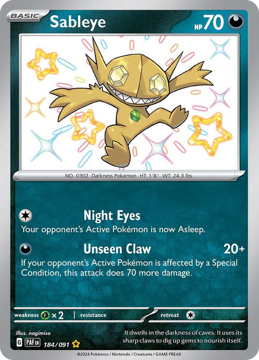 Sableye | SV: Paldean Fates #184/091