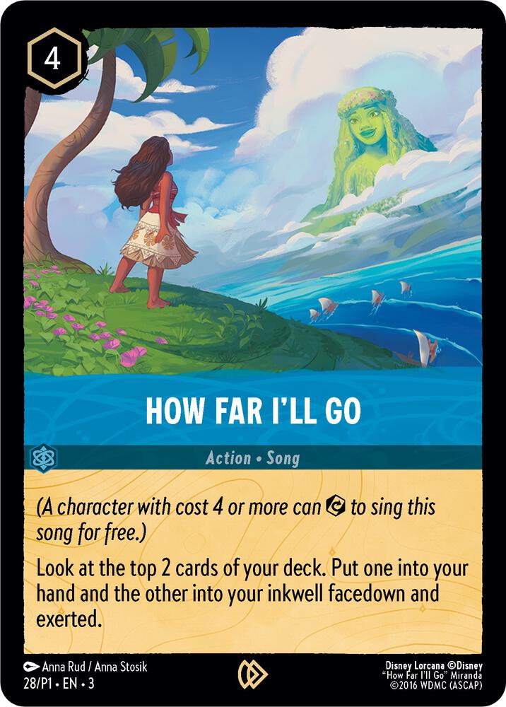 How Far I'll Go | Disney Lorcana Promo Cards #28