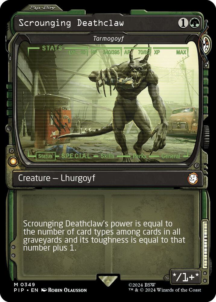 Scrounging Deathclaw - Tarmogoyf (Showcase) | Universes Beyond: Fallout #349