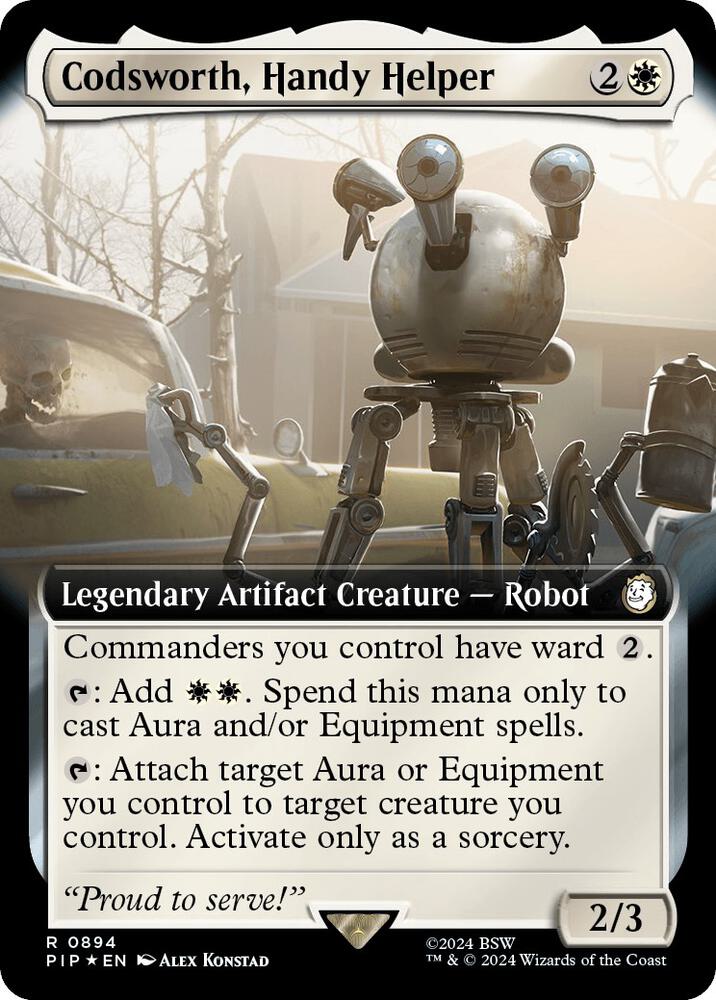 Codsworth, Handy Helper (Extended Art) (Surge Foil) | Universes Beyond: Fallout #894
