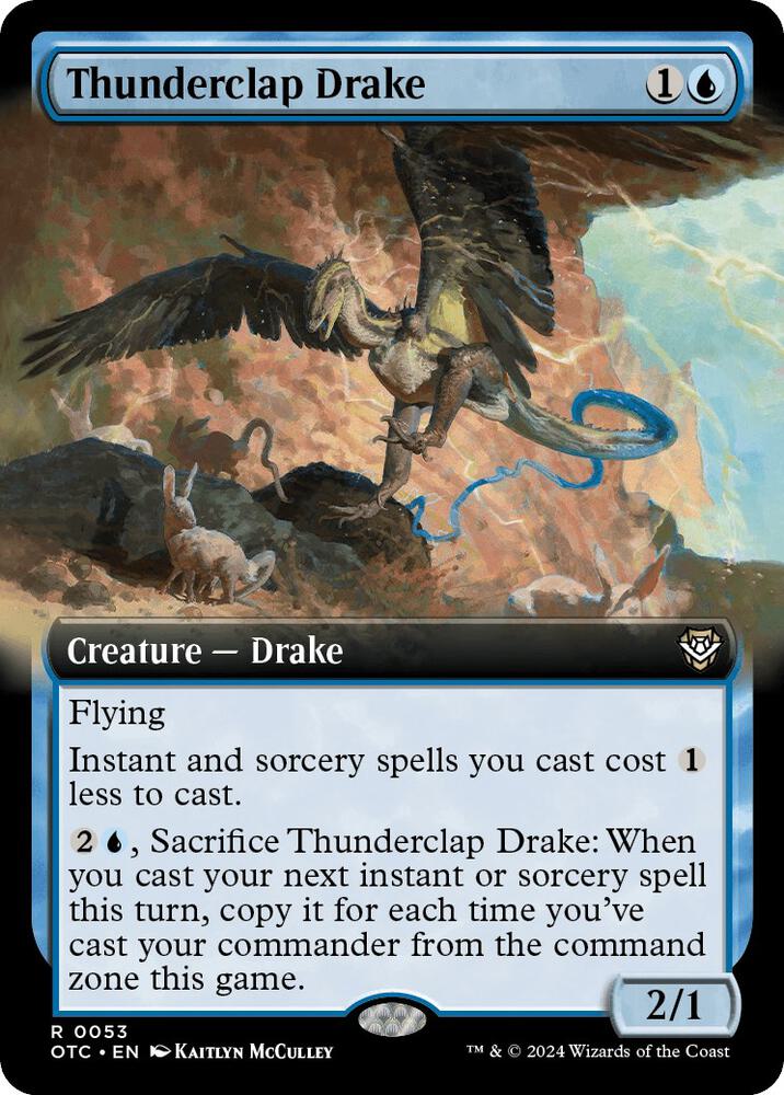 Thunderclap Drake (Extended Art) | Commander: Outlaws of Thunder Junction #53