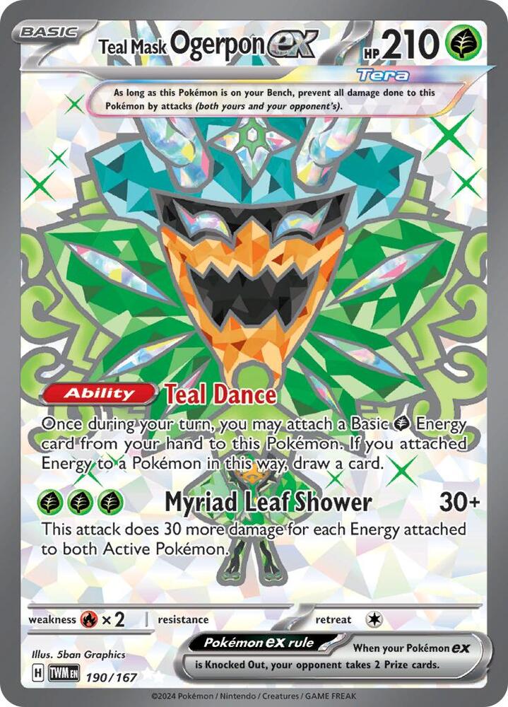 Teal Mask Ogerpon ex - 190/167 | SV06: Twilight Masquerade #190/167
