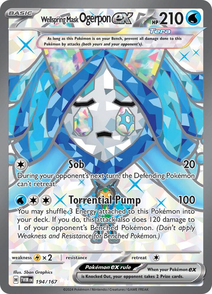 Wellspring Mask Ogerpon ex - 194/167 | SV06: Twilight Masquerade #194/167