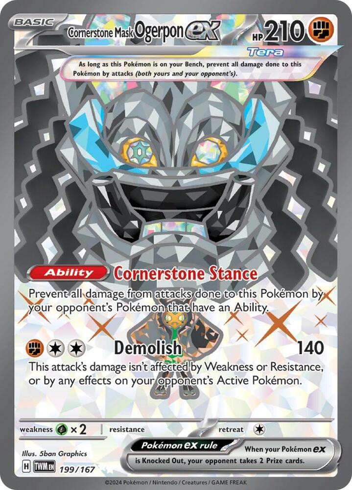 Cornerstone Mask Ogerpon ex - 199/167 | SV06: Twilight Masquerade #199/167