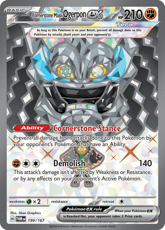 Cornerstone Mask Ogerpon ex - 199/167 | SV06: Twilight Masquerade #199/167