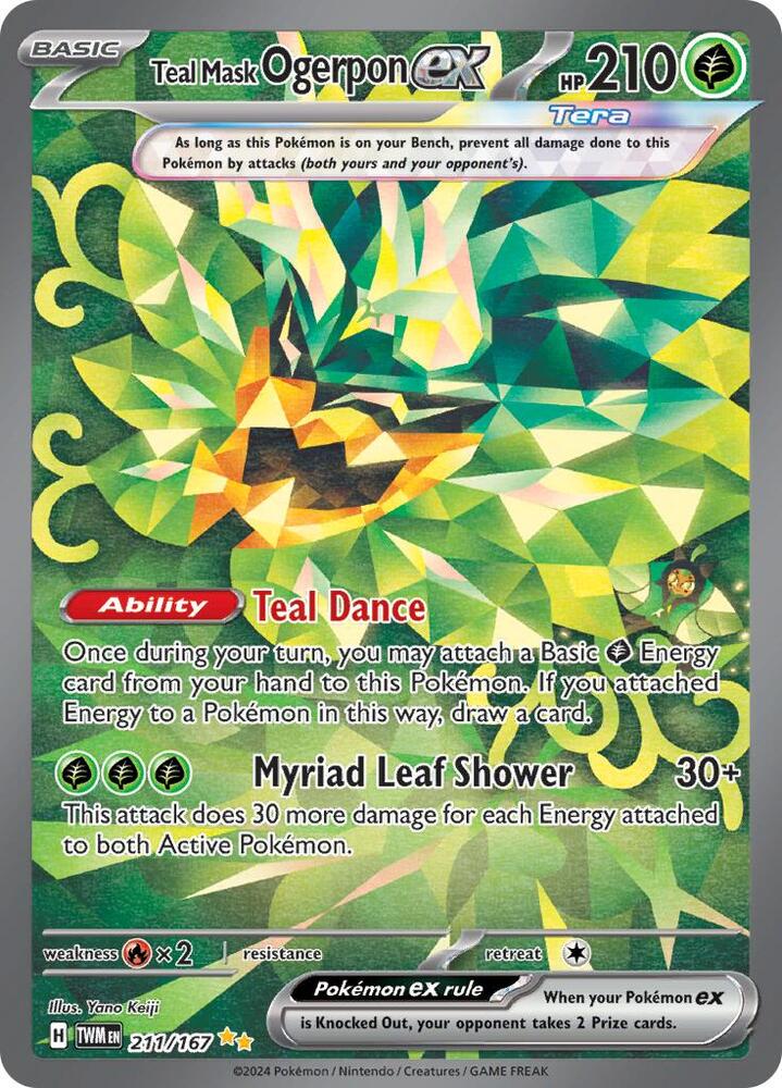 Teal Mask Ogerpon ex - 211/167 | SV06: Twilight Masquerade #211/167