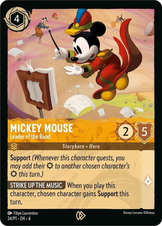 Mickey Mouse - Leader of the Band | Disney Lorcana Promo Cards #34