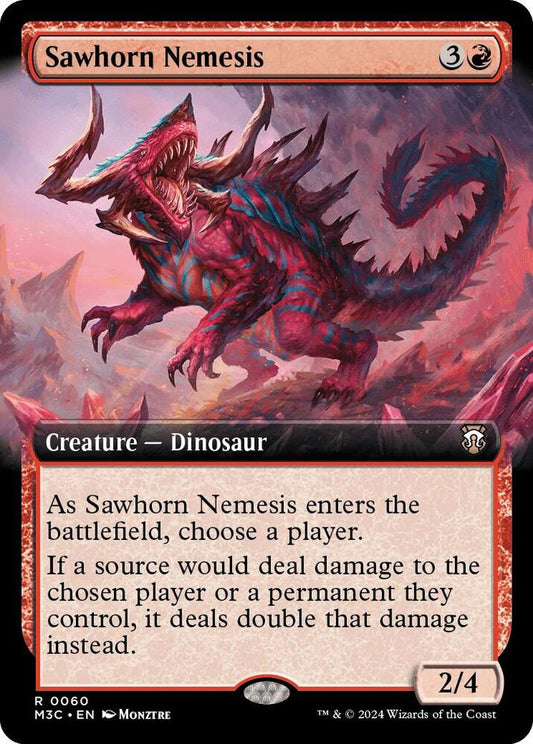Sawhorn Nemesis (Extended Art) (Ripple Foil) | Commander: Modern Horizons 3 #60