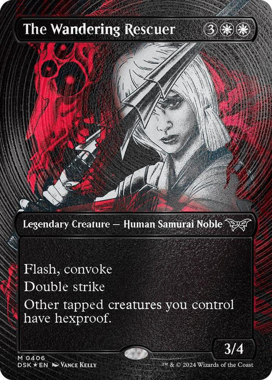 The Wandering Rescuer (Showcase) (Textured Foil) | Duskmourn: House of Horror #406