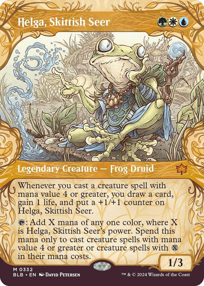 Helga, Skittish Seer (Showcase) | Bloomburrow #332
