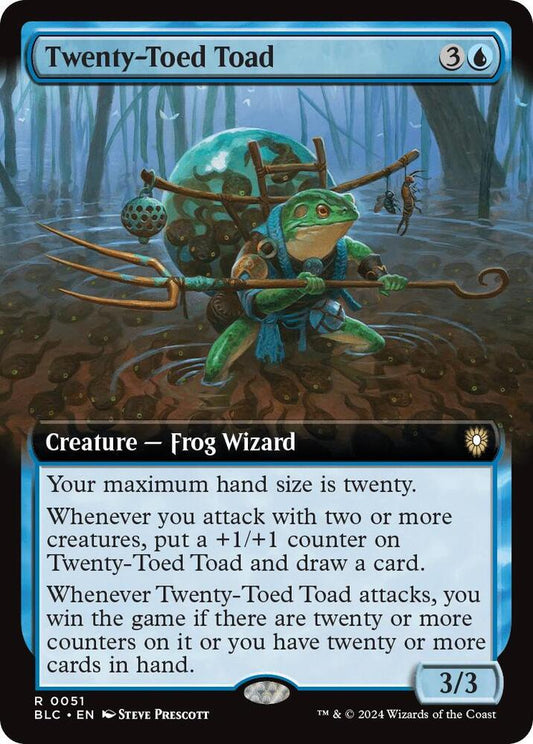 Twenty-Toed Toad (Extended Art) | Commander: Bloomburrow #51