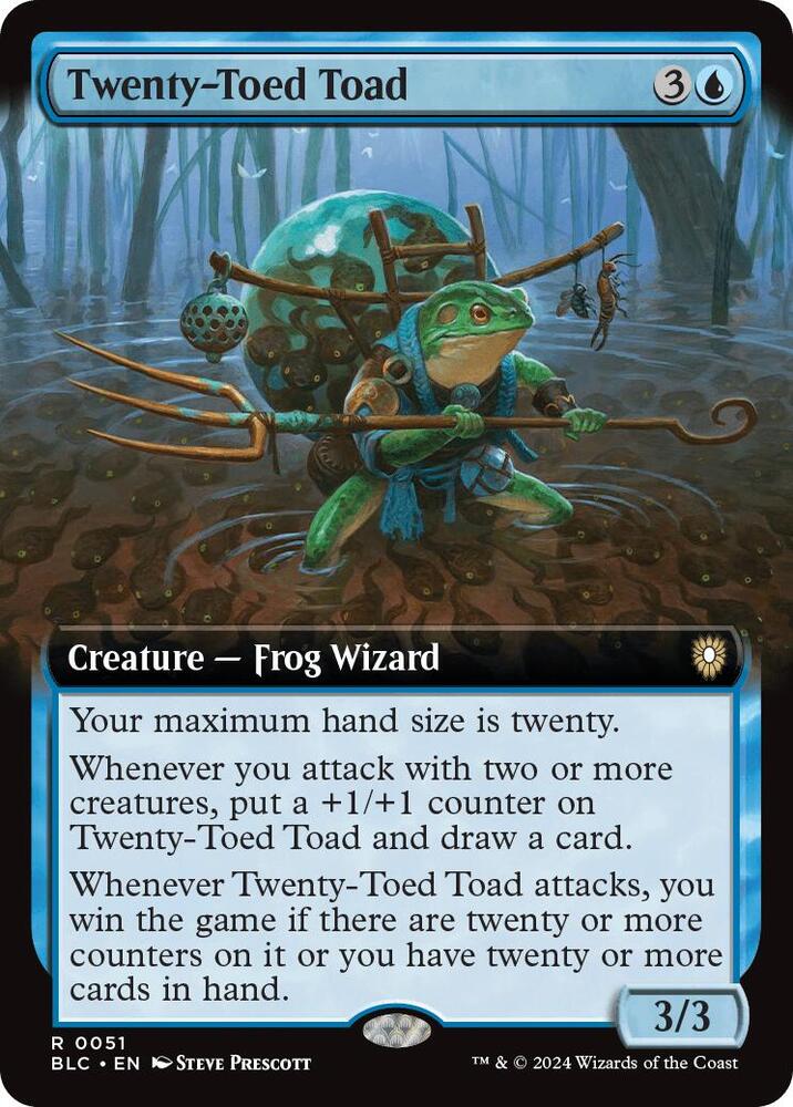 Twenty-Toed Toad (Extended Art) | Commander: Bloomburrow #51