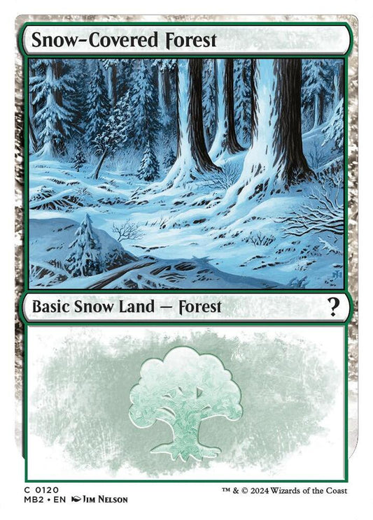 Snow-Covered Forest (White Border) | Mystery Booster 2 #120