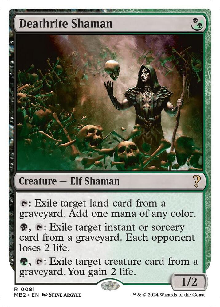 Deathrite Shaman (White Border) | Mystery Booster 2 #81
