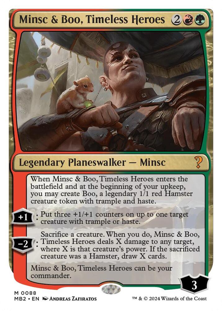 Minsc & Boo, Timeless Heroes (White Border) | Mystery Booster 2 #88