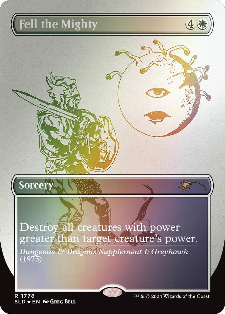 Fell the Mighty (Rainbow Foil) | Secret Lair Drop Series #1778