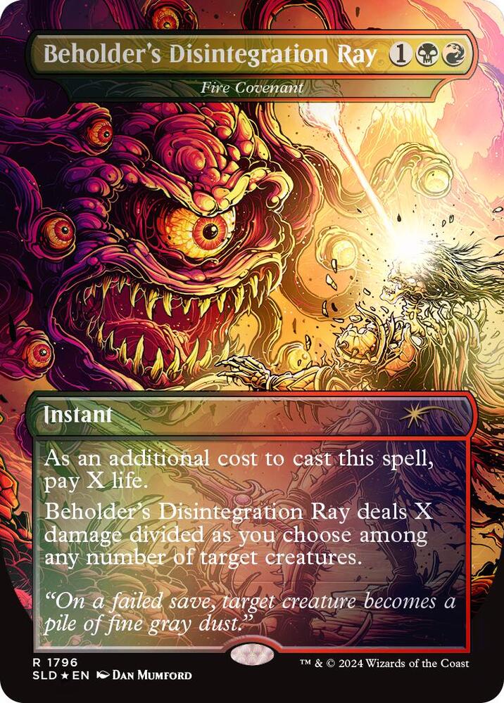 Beholder's Disintegration Ray - Fire Covenant (Rainbow Foil) | Secret Lair Drop Series #1796