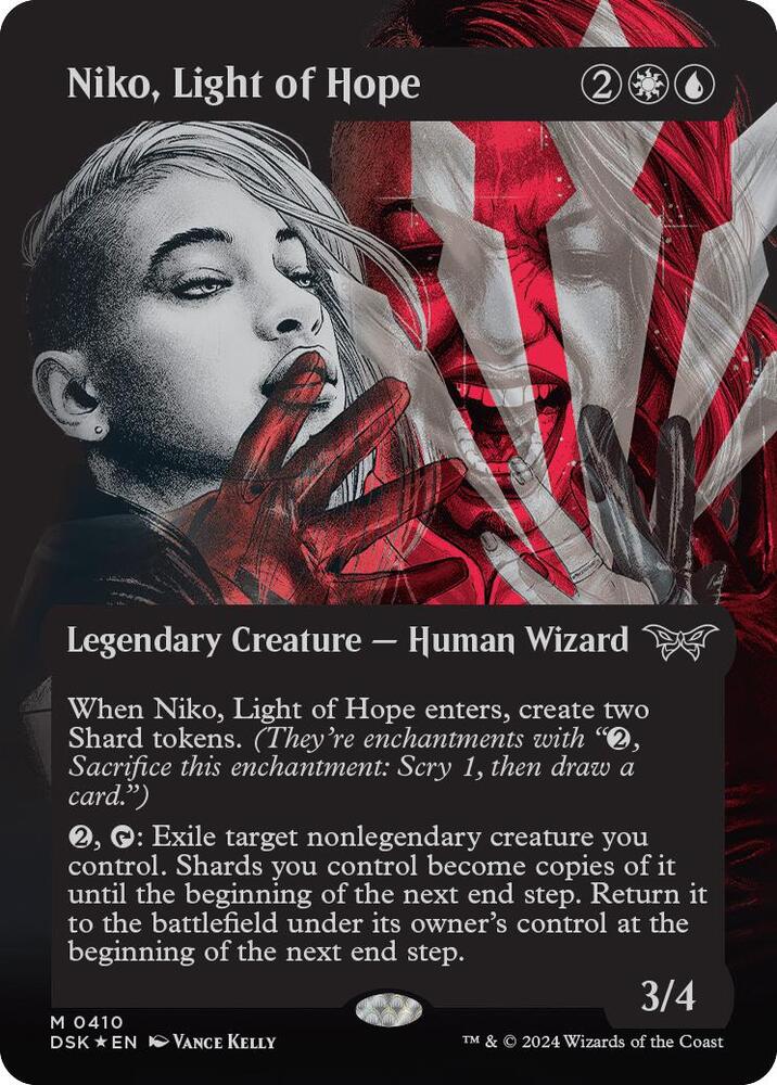 Niko, Light of Hope (Showcase) (Textured Foil) | Duskmourn: House of Horror #410