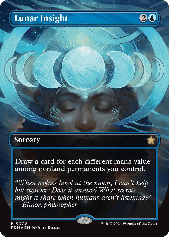 Lunar Insight (Borderless) (Mana Foil) | Foundations #378