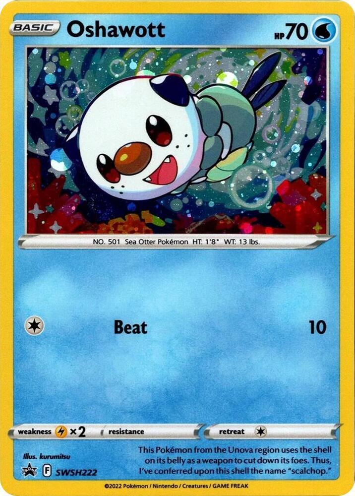 Oshawott - SWSH222 (Cosmo Holo) | SWSH: Sword & Shield Promo Cards #SWSH222