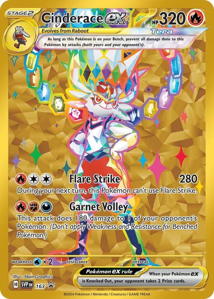 Cinderace ex - 163 | SV: Scarlet & Violet Promo Cards #163