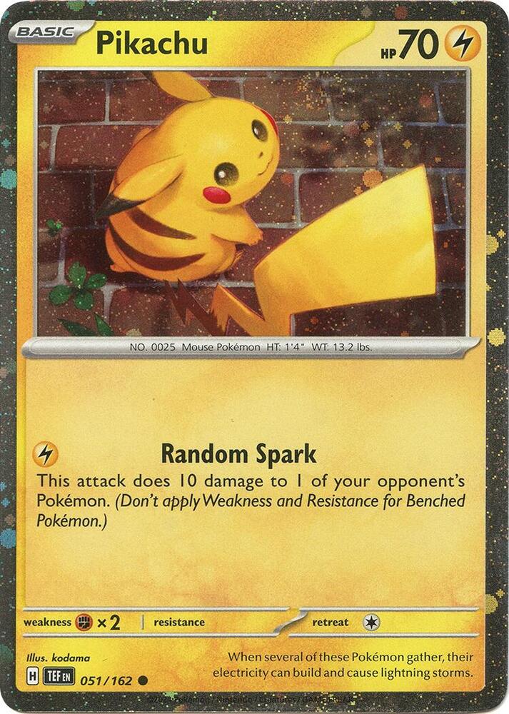 Pikachu - 051/162 (Cosmo Holo) | Miscellaneous Cards & Products #051/162