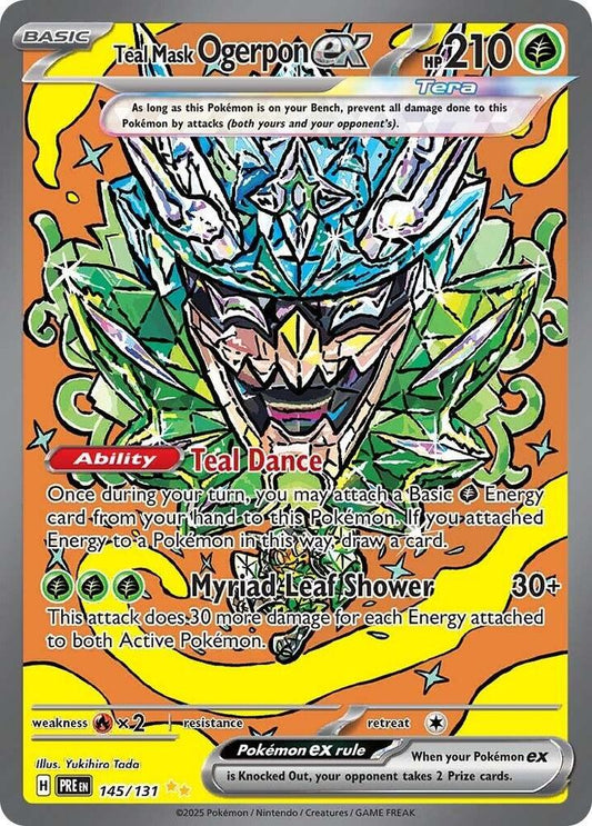 Teal Mask Ogerpon ex - 145/131 | SV: Prismatic Evolutions #145/131