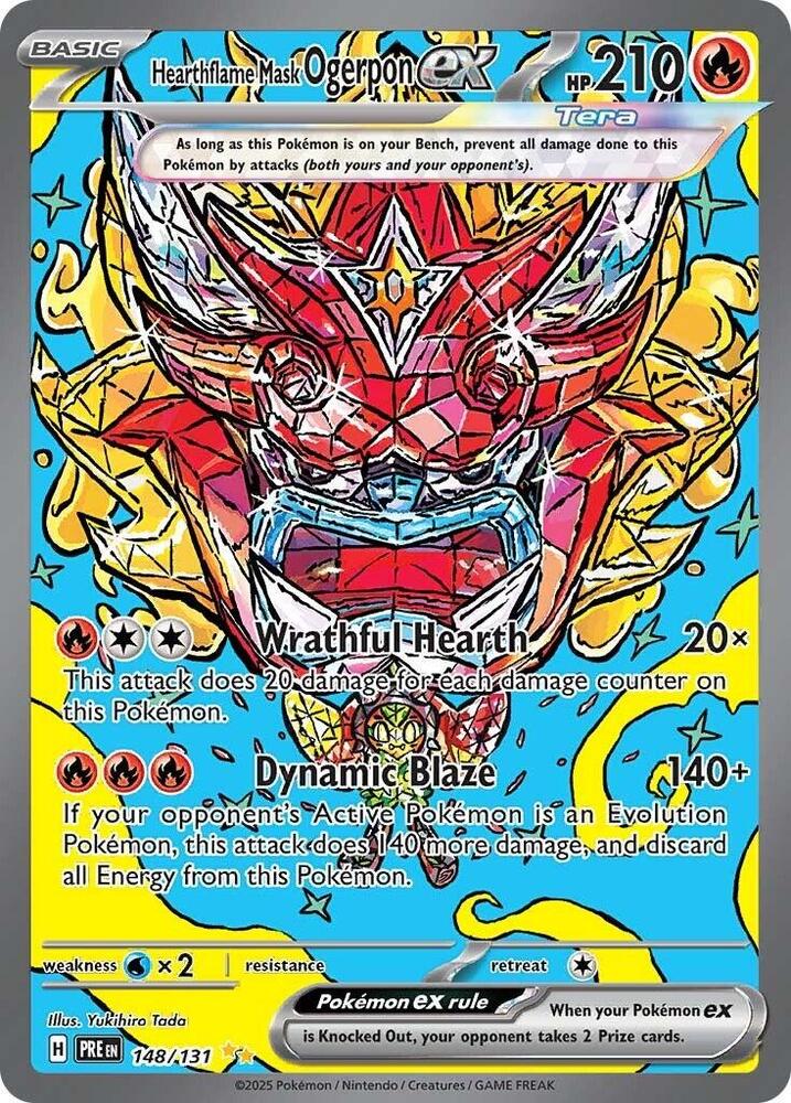 Hearthflame Mask Ogerpon ex - 148/131 | SV: Prismatic Evolutions #148/131