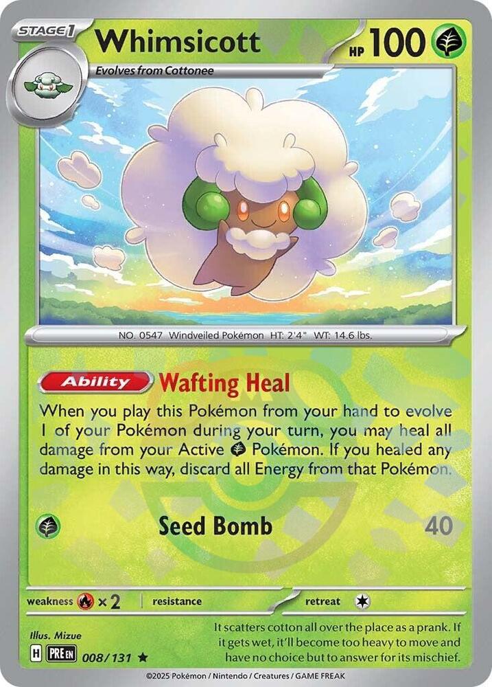 Whimsicott (Master Ball Pattern) | SV: Prismatic Evolutions #008/131