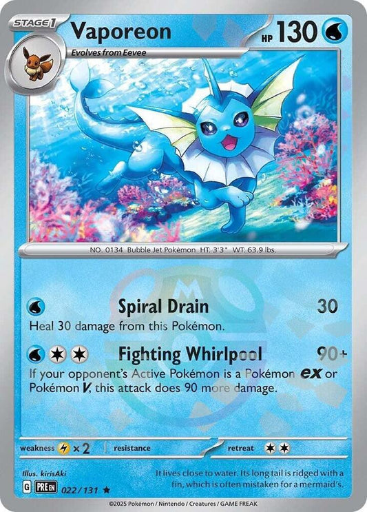 Vaporeon (Master Ball Pattern) | SV: Prismatic Evolutions #022/131