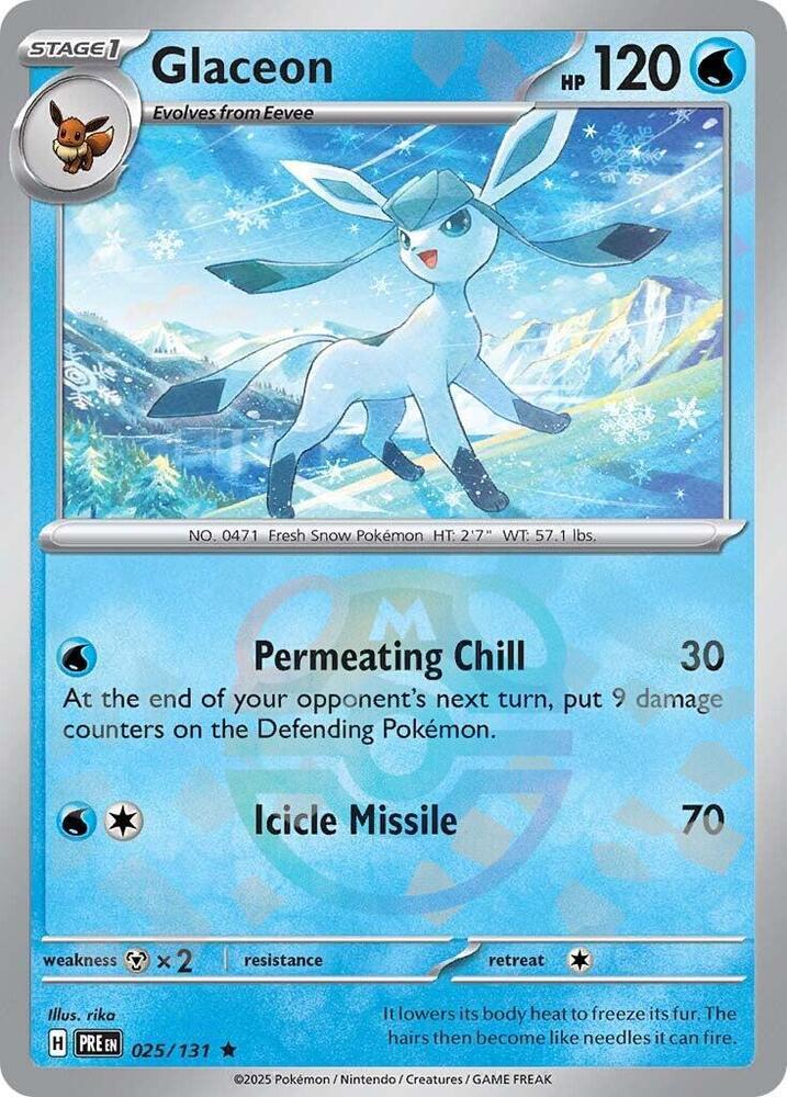 Glaceon (Master Ball Pattern) | SV: Prismatic Evolutions #025/131