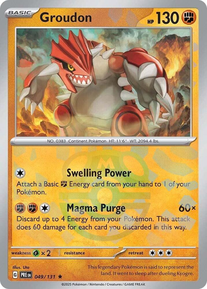 Groudon (Master Ball Pattern) | SV: Prismatic Evolutions #049/131