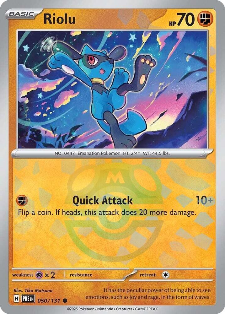 Riolu (Master Ball Pattern) | SV: Prismatic Evolutions #050/131