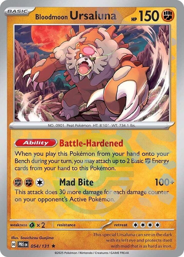Bloodmoon Ursaluna (Master Ball Pattern) | SV: Prismatic Evolutions #054/131