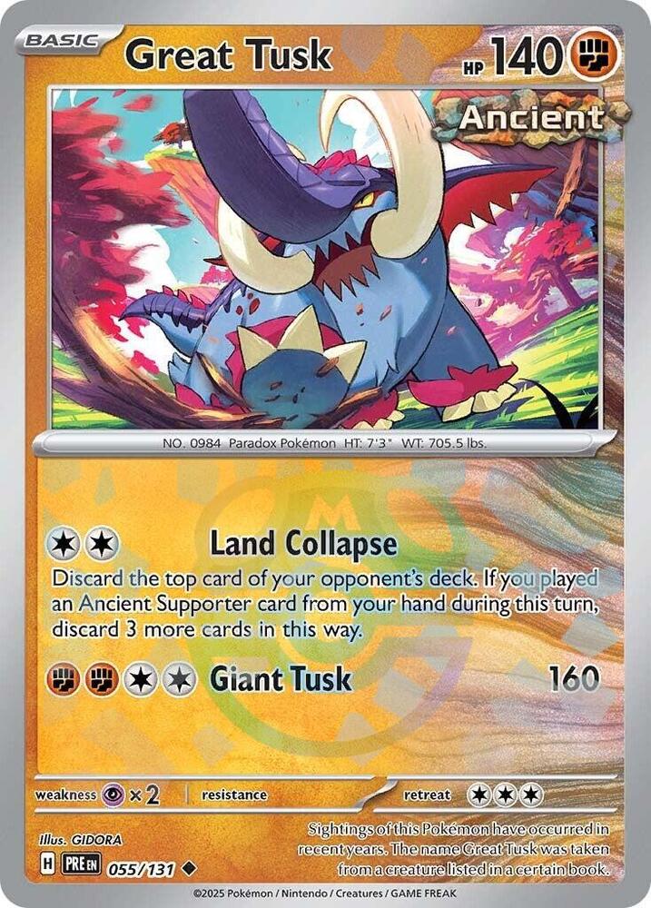 Great Tusk (Master Ball Pattern) | SV: Prismatic Evolutions #055/131
