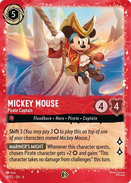 Mickey Mouse - Pirate Captain | Disney Lorcana Promo Cards #18