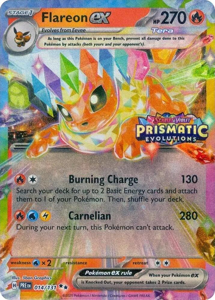 Flareon ex - 014/131 (Prismatic Evolutions Stamp) | Miscellaneous Cards & Products #014/131