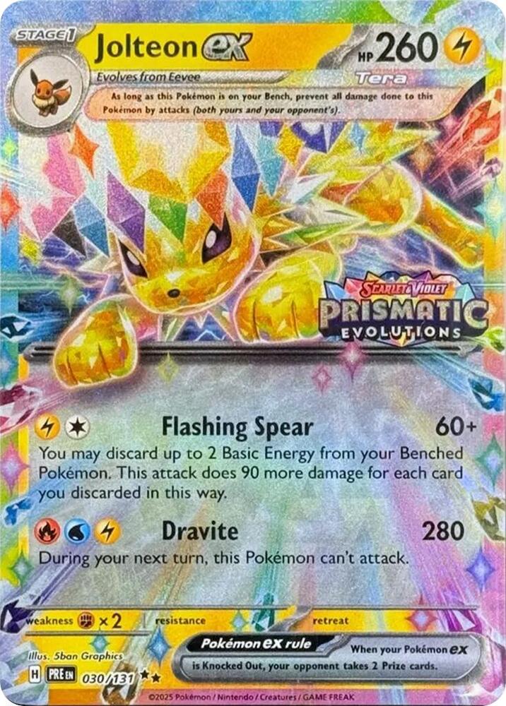 Jolteon ex - 030/131 (Prismatic Evolutions Stamp) | Miscellaneous Cards & Products #030/131