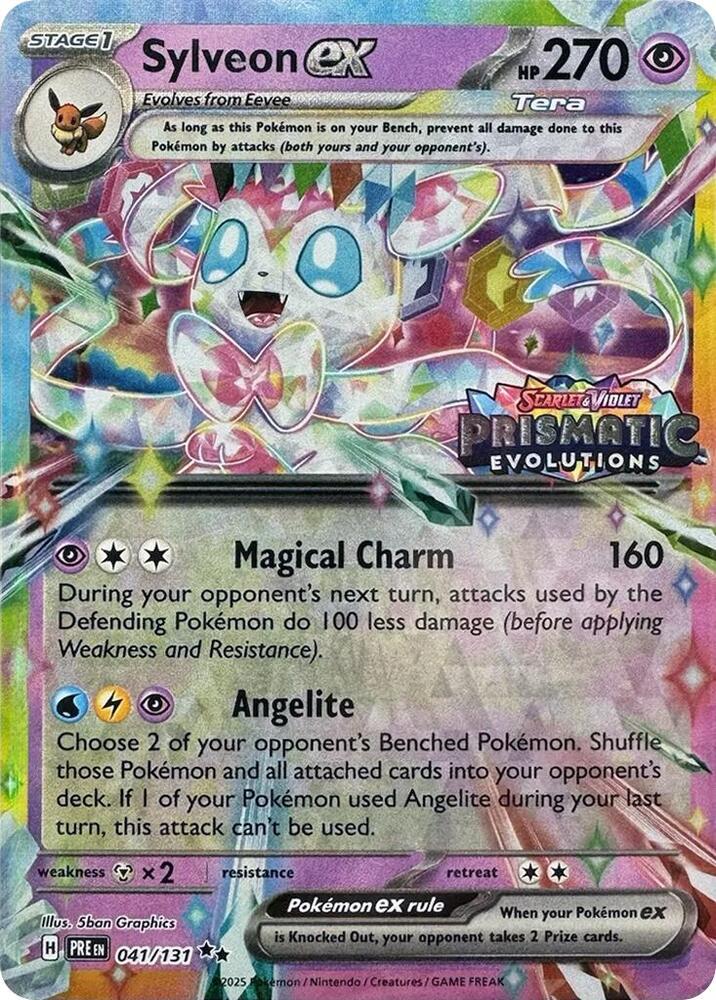 Sylveon ex - 041/131 (Prismatic Evolutions Stamp) | Miscellaneous Cards & Products #041/131
