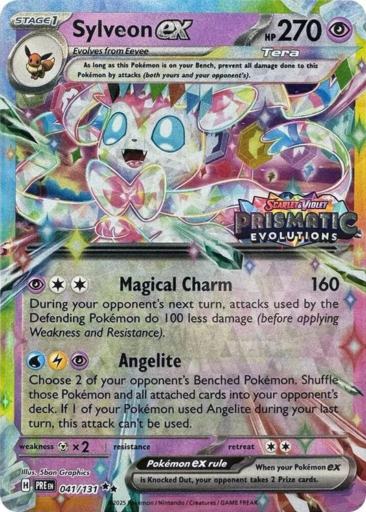 Sylveon ex - 041/131 (Prismatic Evolutions Stamp) | Miscellaneous Cards & Products #041/131