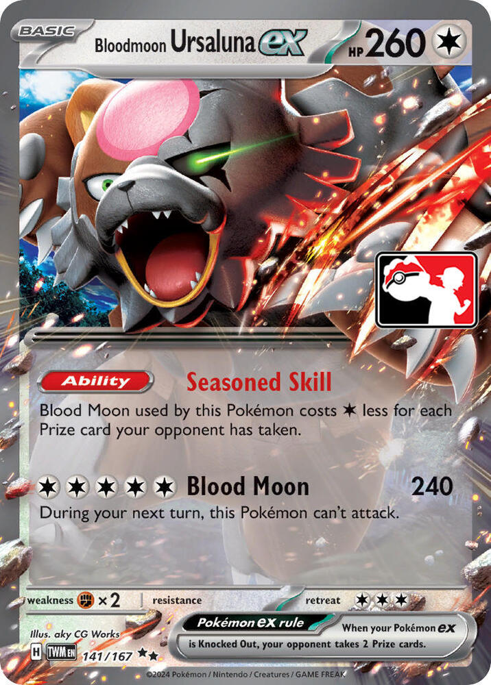 Bloodmoon Ursaluna ex | Prize Pack Series Cards #141/167