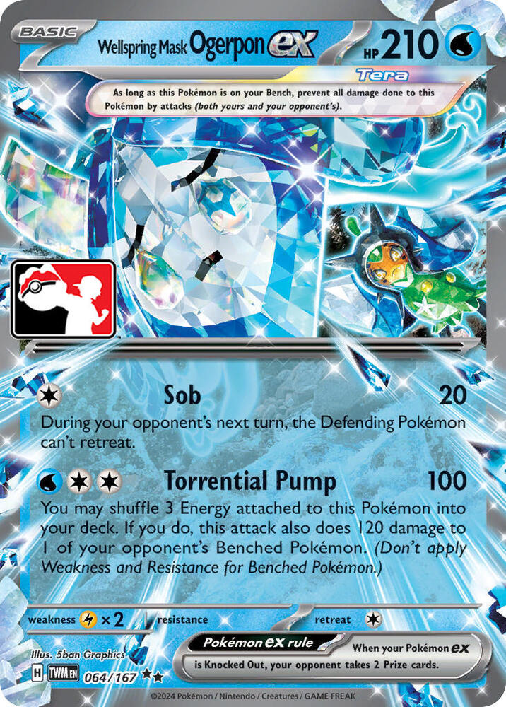 Wellspring Mask Ogerpon ex - 064/167 | Prize Pack Series Cards #064/167