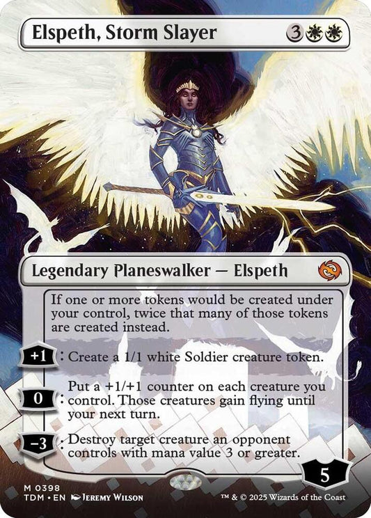 Elspeth, Storm Slayer (Borderless) | Tarkir: Dragonstorm #398