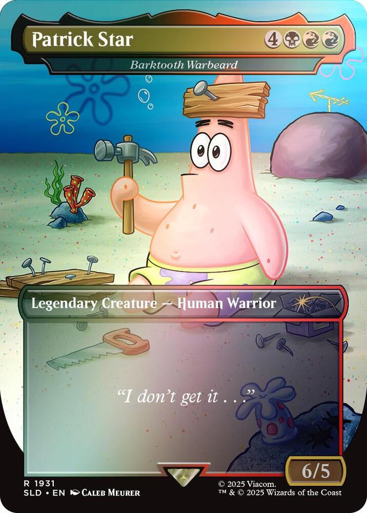 Patrick Star - Barktooth Warbeard (Rainbow Foil) | Secret Lair Drop Series #1931
