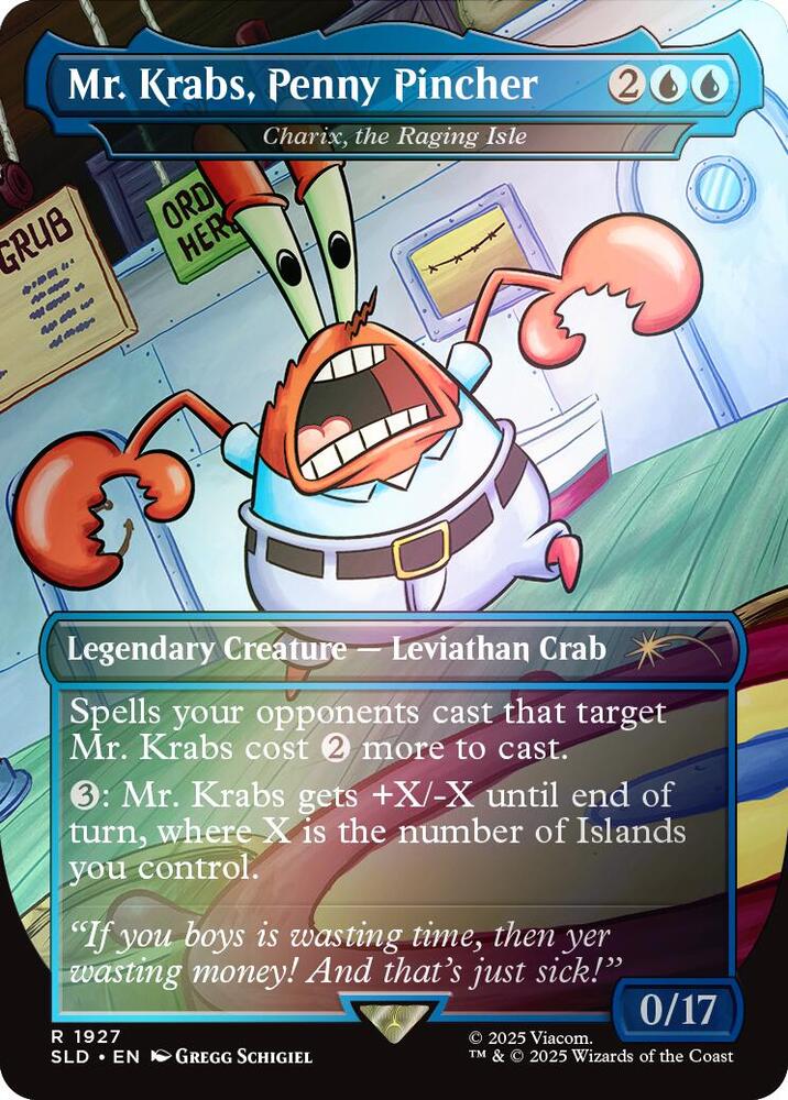 Mr. Krabs, Penny Pincher - Charix, the Raging Isle (Rainbow Foil) | Secret Lair Drop Series #1927