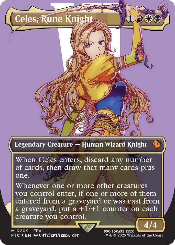 Celes, Rune Knight (Borderless) (Surge Foil) | Commander: FINAL FANTASY #209